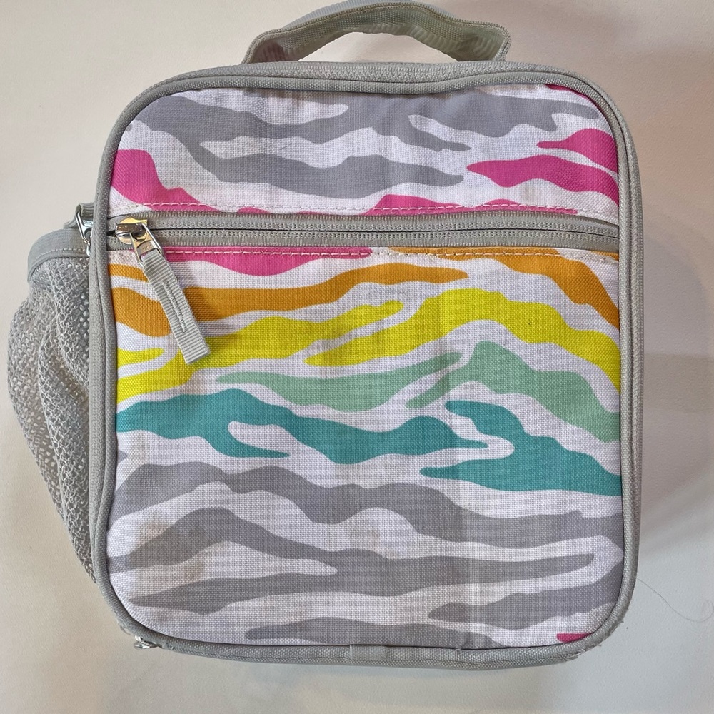 POTTERY BARN KIDS MACKENZIE CLASSIC LUNCH BAG ZEBRA Multi Colored Insulated